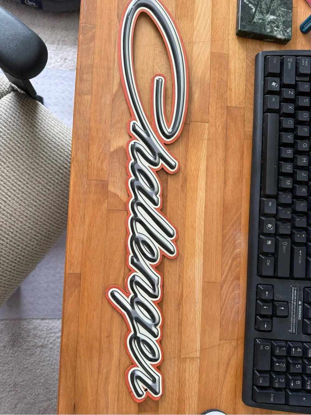 Retro 70s challenger sign